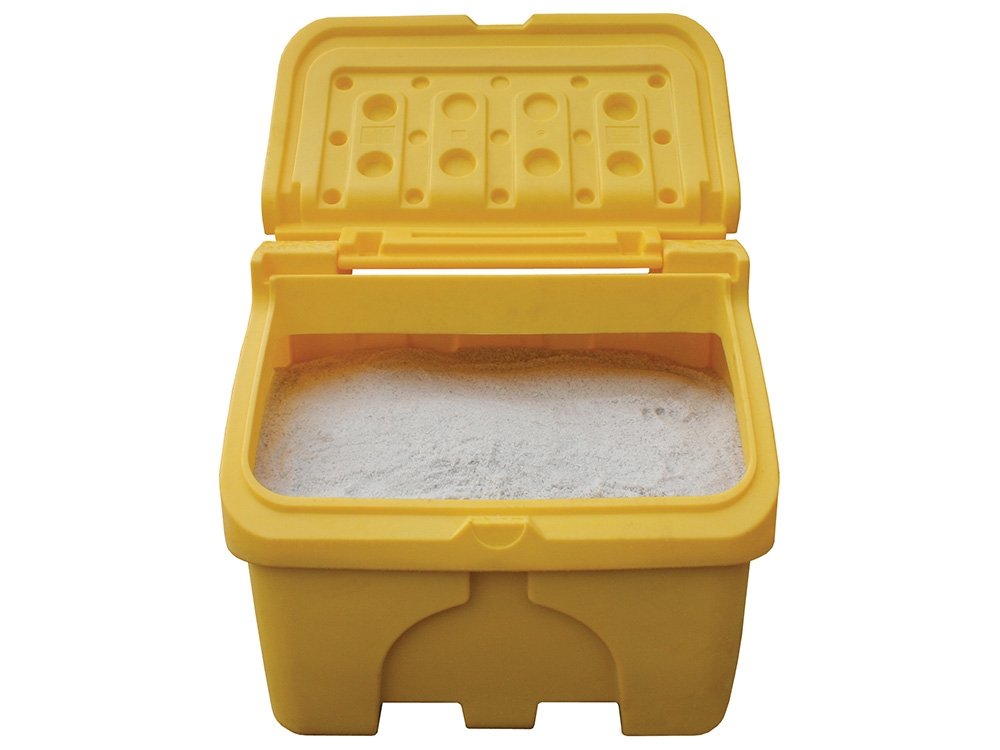 N°1 Des PRIX BAS - Bac plastique 200 litres - Bac de rangement multi usages  pour le stockage en intérieur ou en extérieur du sel, sable, absorbant…  Permet de répondre à vos