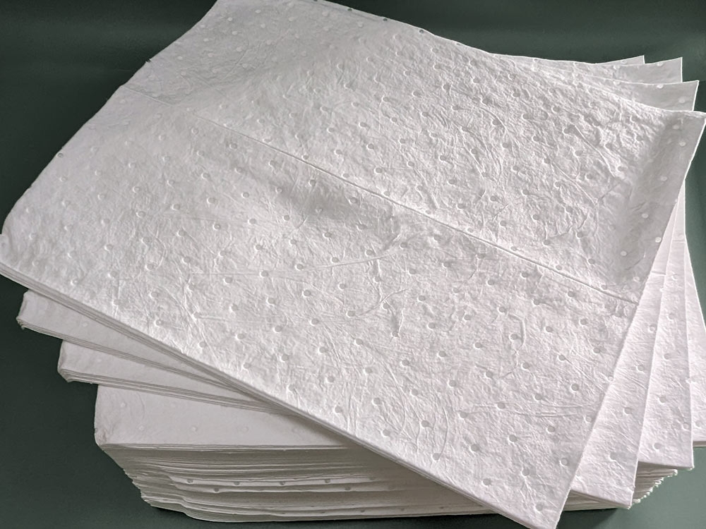 Absorbant 200 feuilles blanches pour hydrocarbures TOP QUALITE